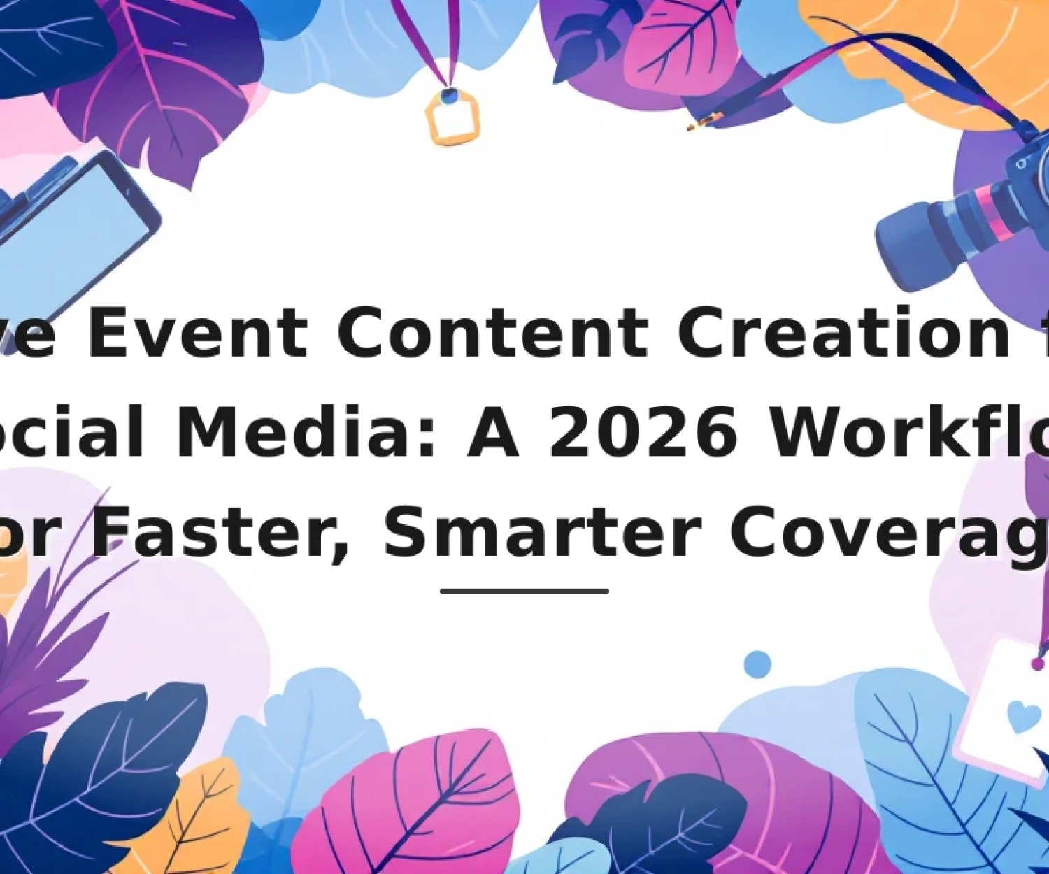 Featured image for: Live Event Content Creation for Social Media: A 2026 Workflow for Faster, Smarter Coverage